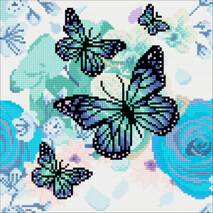 CAK-A75: "Orchids & Butterflies" 30 x 30cm (Medium)