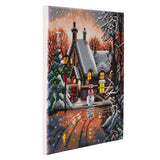 CAK-A77: "Snowman Cottage " Framed Crystal Art Kit 30 x 30cm (Medium)