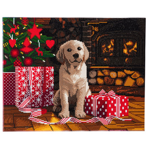 CAK-A78: "Labrador Pup" Framed Crystal Art Kit, 40 x 50cm