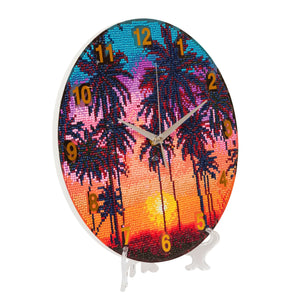 CLK-S4: "Sunset Palms" Crystal Clock Kit - 30cm