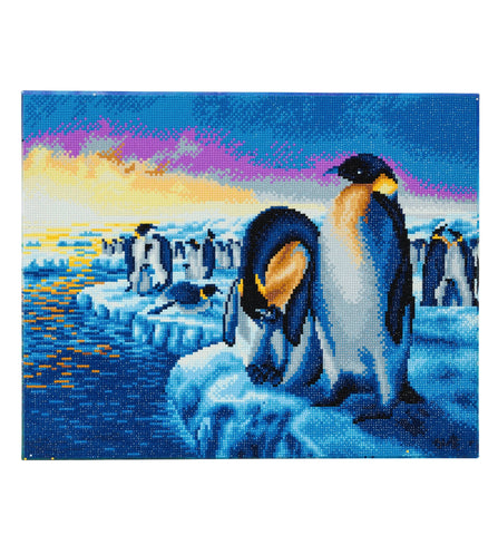 CAK-A60: "Penguins of the Arctic" Framed Crystal Art Kit, 40 x 50cm