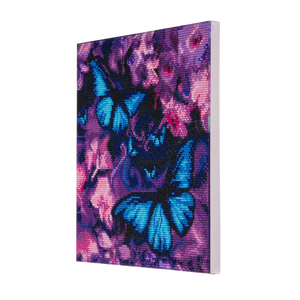 CAK-AM1: "Blue Violet Butterflies " Framed Crystal Art Kit 30 x 30cm (Medium)