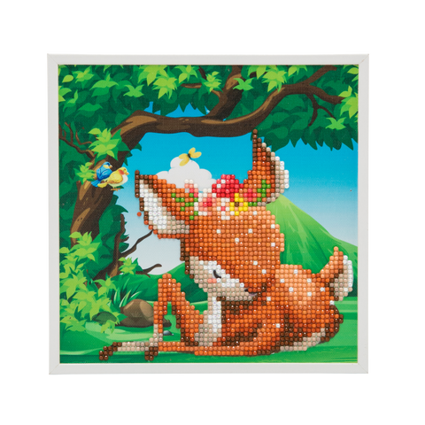 CAK-2020G: "Forest Deer" Framed Crystal Art Kit, 20x20cm (SMALL)