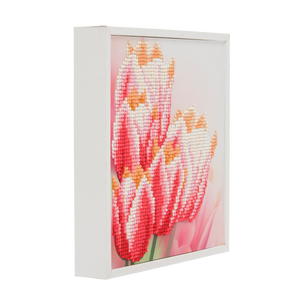 CAK-2020D: "Pink Tulips" Framed Crystal Art Kit, 20x20cm (SMALL)