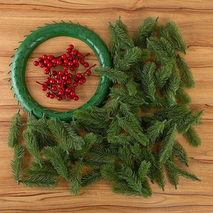 Forever Flowerz Festive Wreath making kit with Pine and Berries