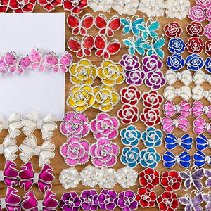 Craft Buddy Set of 90 Luxurious 3D Resin Embellishments with Silver Edging