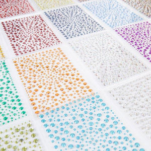 Craft Buddy Mixed Size Coloured Rhinestone Gems Set - Set of 20 packs
