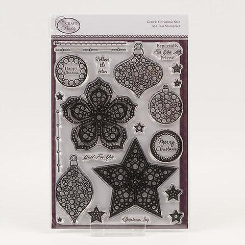 Gem It - Christmas Star A5 Clear Stamp Set