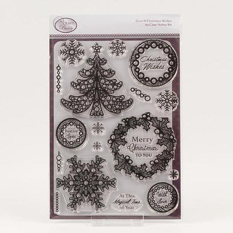 Gem It - Christmas Wishes A5 Clear Stamp Set