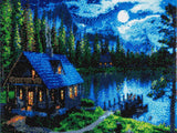 CAK-A24: "Forest Cabin" Framed Crystal Art Kit, 40 x 50cm