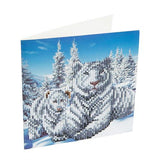 CCK-A8. "Snowy White Tigers" Crystal Card Kit