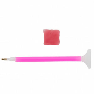 Wide Pink Crystal Applicator Stylus + Jelly Wax Set