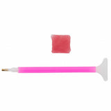 Wide Pink Crystal Applicator Stylus + Jelly Wax Set