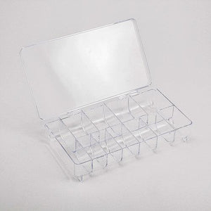 11-compartment Acrylic Storage Box with Lid - Round edge for easy removal gems