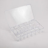 11-compartment Acrylic Storage Box with Lid - Round edge for easy removal gems