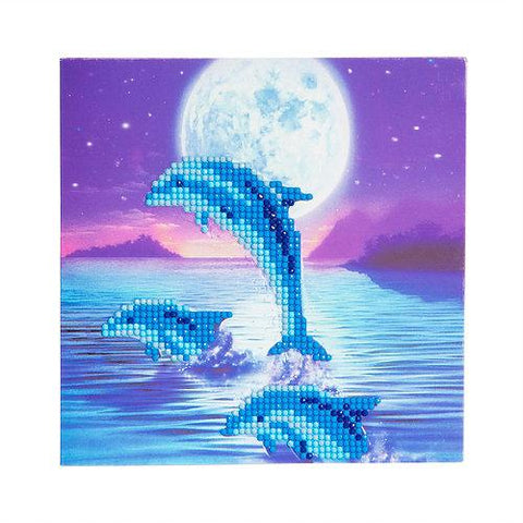 CCK-A11. "Moonlight Dolphins" Crystal Card Kit