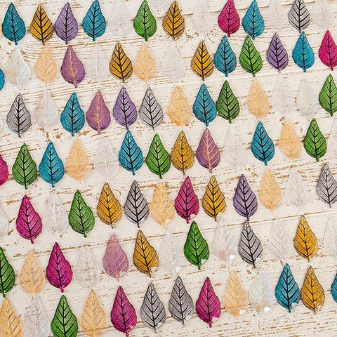 Craft Buddy Assorted Coloured Acrylic Leaves set of 100