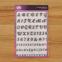 Craft Buddy Alpha Script A5 Clear Stamp Set - CBSP02