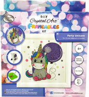 CAFBL-1: "Party Unicorn" Crystal Art Frameables Kit with Picture Frame