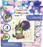 CAFBL-1: "Party Unicorn" Crystal Art Frameables Kit with Picture Frame