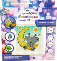 CAFBL-2: "Teddy on the Moon" Crystal Art Frameables Kit with Picture Frame