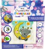 CAFBL-2: "Teddy on the Moon" Crystal Art Frameables Kit with Picture Frame