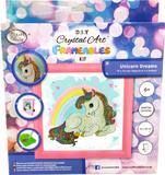 CAFBL-4: "Unicorn Rainbow" Crystal Art Frameables Kit with Picture Frame