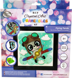 CAFBL-5: "Flying Panda" Crystal Art Frameables Kit with Picture Frame