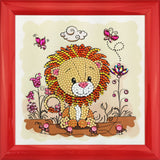 CAFBL-6: "Lion" Crystal Art Frameables Kit with Picture Frame