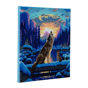 CAK-A67: "Howling Wolves" Framed Crystal Art Kit 30 x 30cm (Medium)