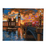 CAK-XLED10 "London Sunset" Framed LED Crystal Art Kit - 40 x 50