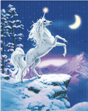 CAK-XLED14: "Moonlight Unicorn" Framed LED Crystal Art Kit - 40 x 50 (With Special Effects)