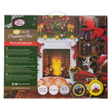 CAK-XLED15: "Pets by the Fireplace" Framed LED Crystal Art Kit - 40 x 50 (With Special Effects)