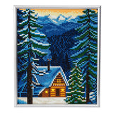 CAM-19: "Alpine Cottage" Crystal Art Picture Frame Kit, 21 x 25cm