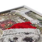 CAM-21: "Festive Pup" Crystal Art Picture Frame Kit, 21 x 25cm (Partial)