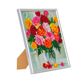 CAM-24: "Flowers" Crystal Art Picture Frame Kit, 21 x 25cm