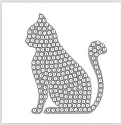 Silver Cat - "Spring" Crystal Art Motifs (With tools)