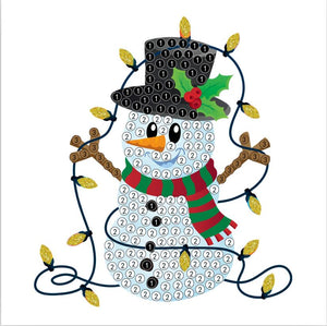 Snowman Lights  - "Christmas" Crystal Art Motifs (With Tools) - CAMK-43