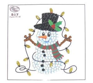 Snowman Lights  - "Christmas" Crystal Art Motifs (With Tools) - CAMK-43
