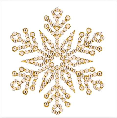 Snowflake Gold  - "Christmas" Crystal Art Motifs (With Tools) - CAMK-44
