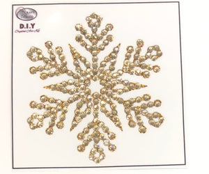 Snowflake Gold  - "Christmas" Crystal Art Motifs (With Tools) - CAMK-44