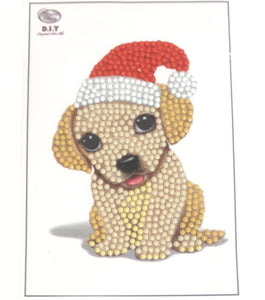 Animal Club International Puppy  - "Christmas" Crystal Art Motifs (With Tools) - CAMK-46