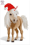 Animal Club International Horse   - "Christmas" Crystal Art Motifs (With Tools) - CAMK-47