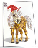 Animal Club International Horse   - "Christmas" Crystal Art Motifs (With Tools) - CAMK-47