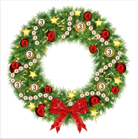 Wreath   - "Christmas" Crystal Art Motifs (With Tools) - CAMK-48