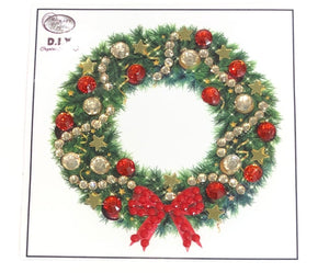 Wreath   - "Christmas" Crystal Art Motifs (With Tools) - CAMK-48