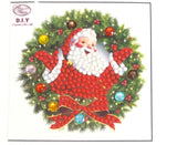 Santa Wreath   - "Christmas" Crystal Art Motifs (With Tools) - CAMK-49