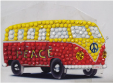 "Peace Camper Van" Crystal Art Motif (With tools) - CAMK-50