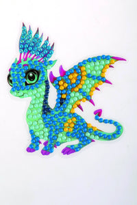 "Friendly Dragon" Crystal Art Motif (With tools) - CAMK-51