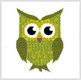 Green Owl - "Spring" Crystal Art Motifs (With tools)